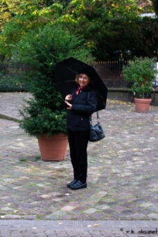 Girl With Umbrella WM null
